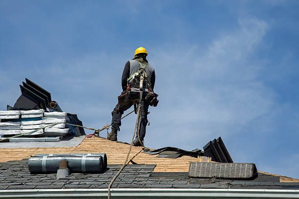 Professional Roof Replacement technician working in Perry, NY